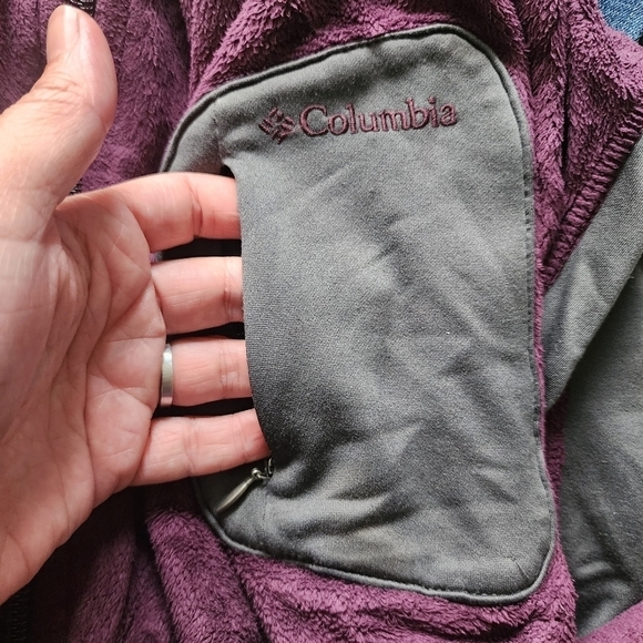 Columbia Interchange Fleece Jacket Women's Size Medium M Purple Zipper Pockets - Picture 7 of 12